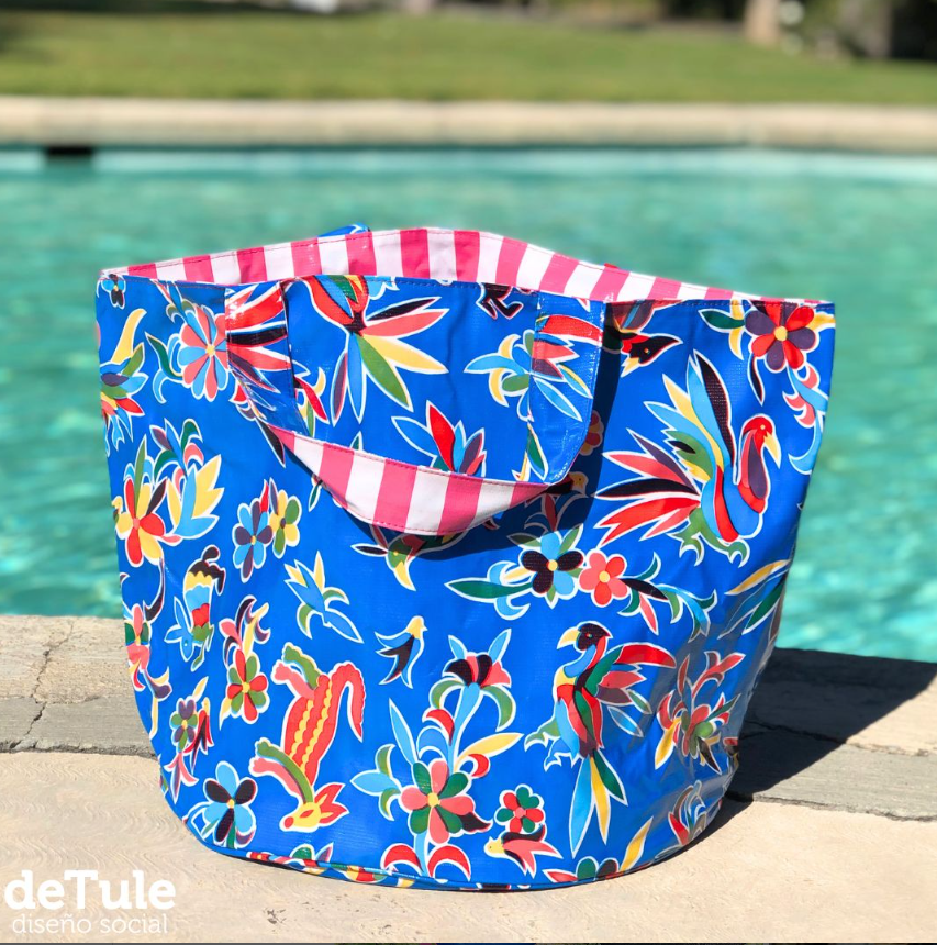 Bolsa Tote Redonda Reversible deTule