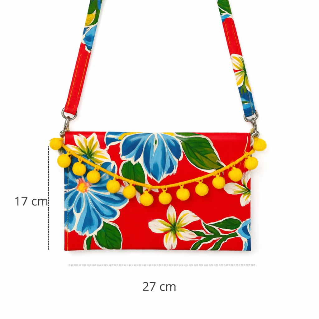 Bolsa Clutch Artesanal Hecha en México con Descartes