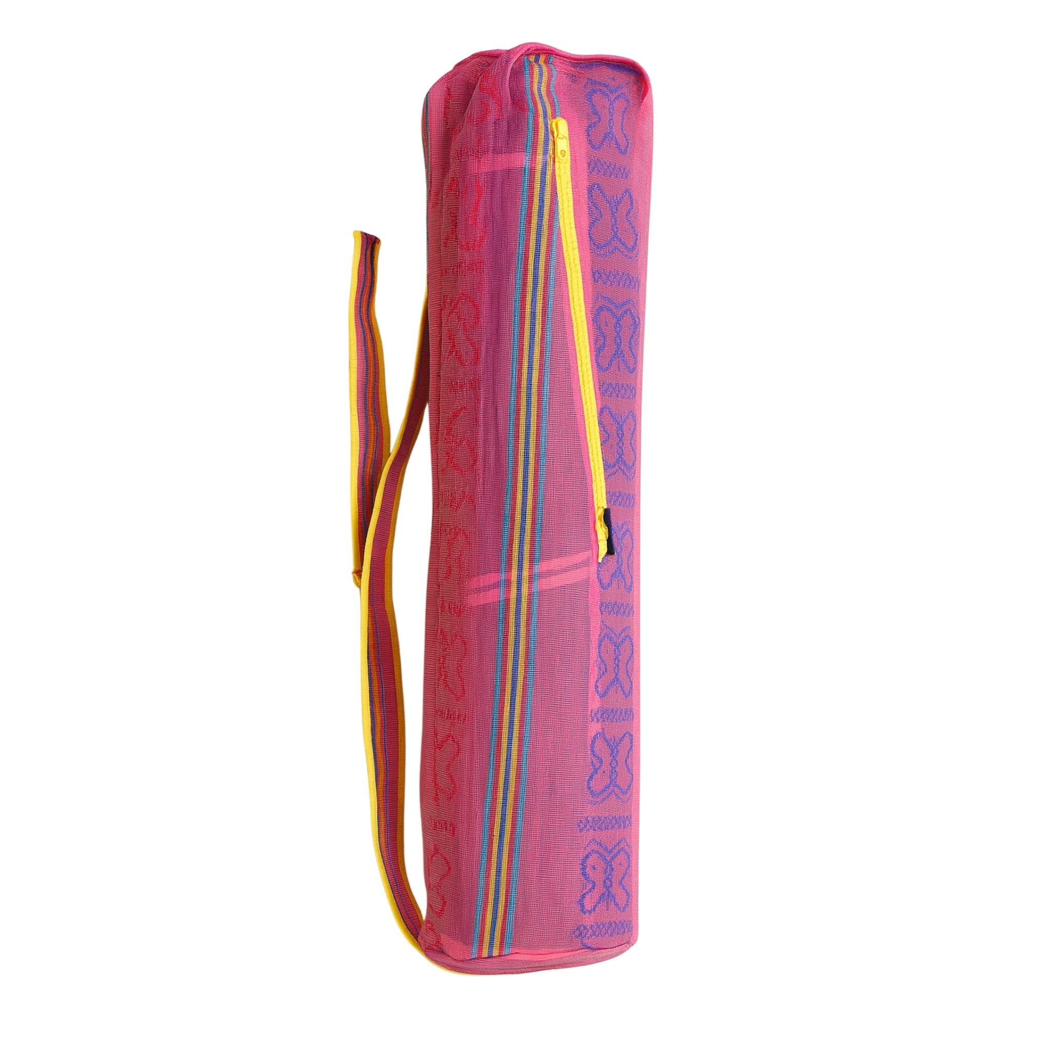 Bolsa para Mat de Yoga de malla artesanal mexicana – ligera y transpirable