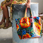 Bolsa Reversible Impermeable Artesanal Hecha en México | Oilcloth