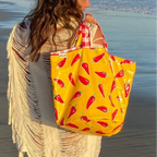 Bolsa Tote  Redonda Reversible deTule