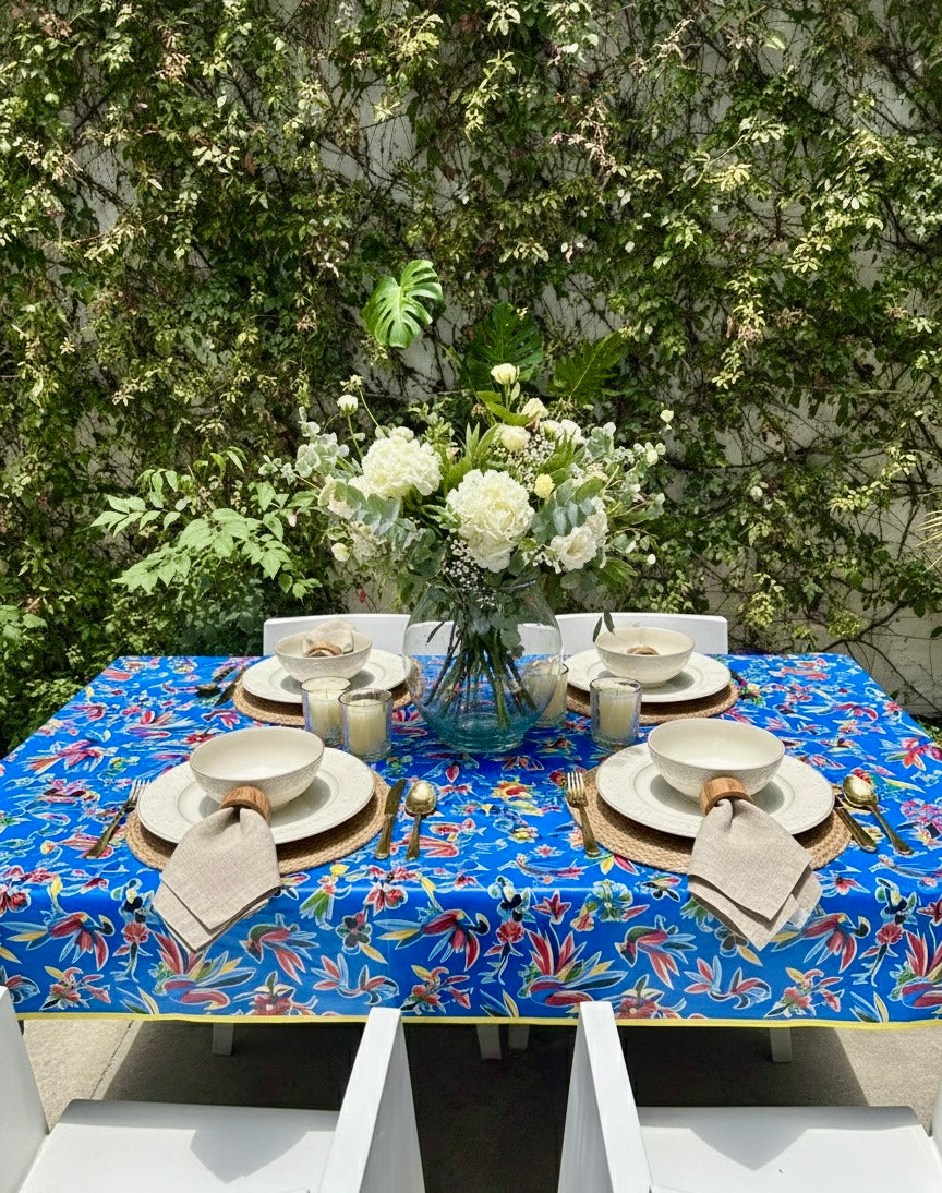 Mantel Estampado Impermeable  Oilcloth para Terraza o Jardín  120x240 cm