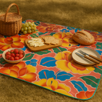 Mantel Estampado Oilcloth Impermeable y Reversible 120 x 120