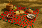 Mantel Estampado Oilcloth Impermeable y Reversible 120 x 120