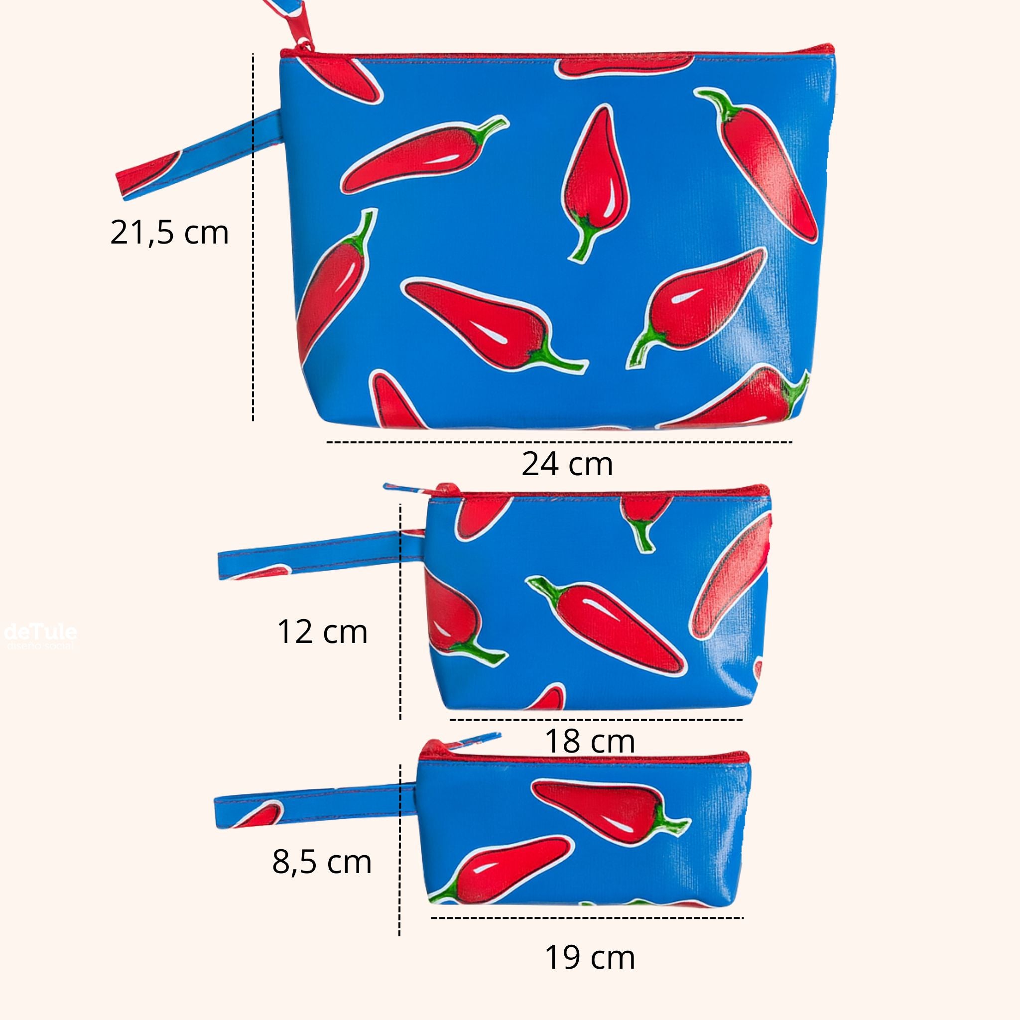 Pack de 3 Cosmetiqueras Recicladas e Impermeables