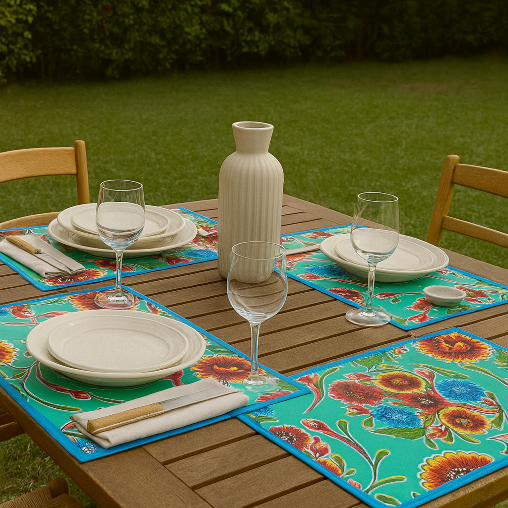 Juego de 4  Manteles Individuales Reversibles 🍽️