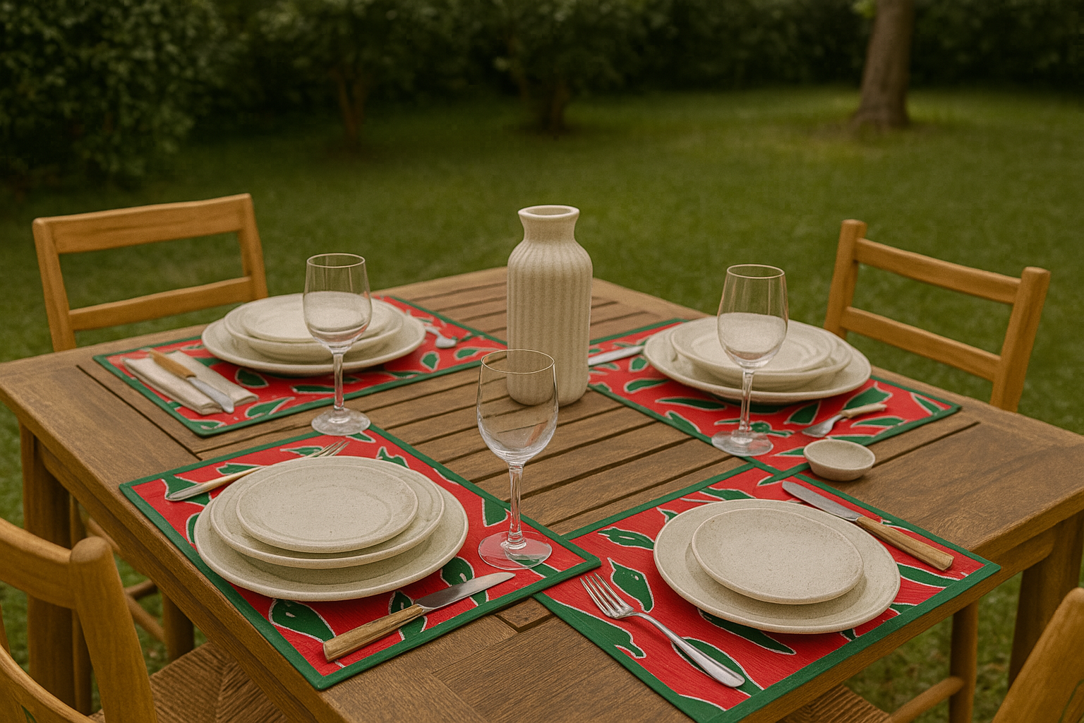 Juego de 4  Manteles Individuales Reversibles 🍽️