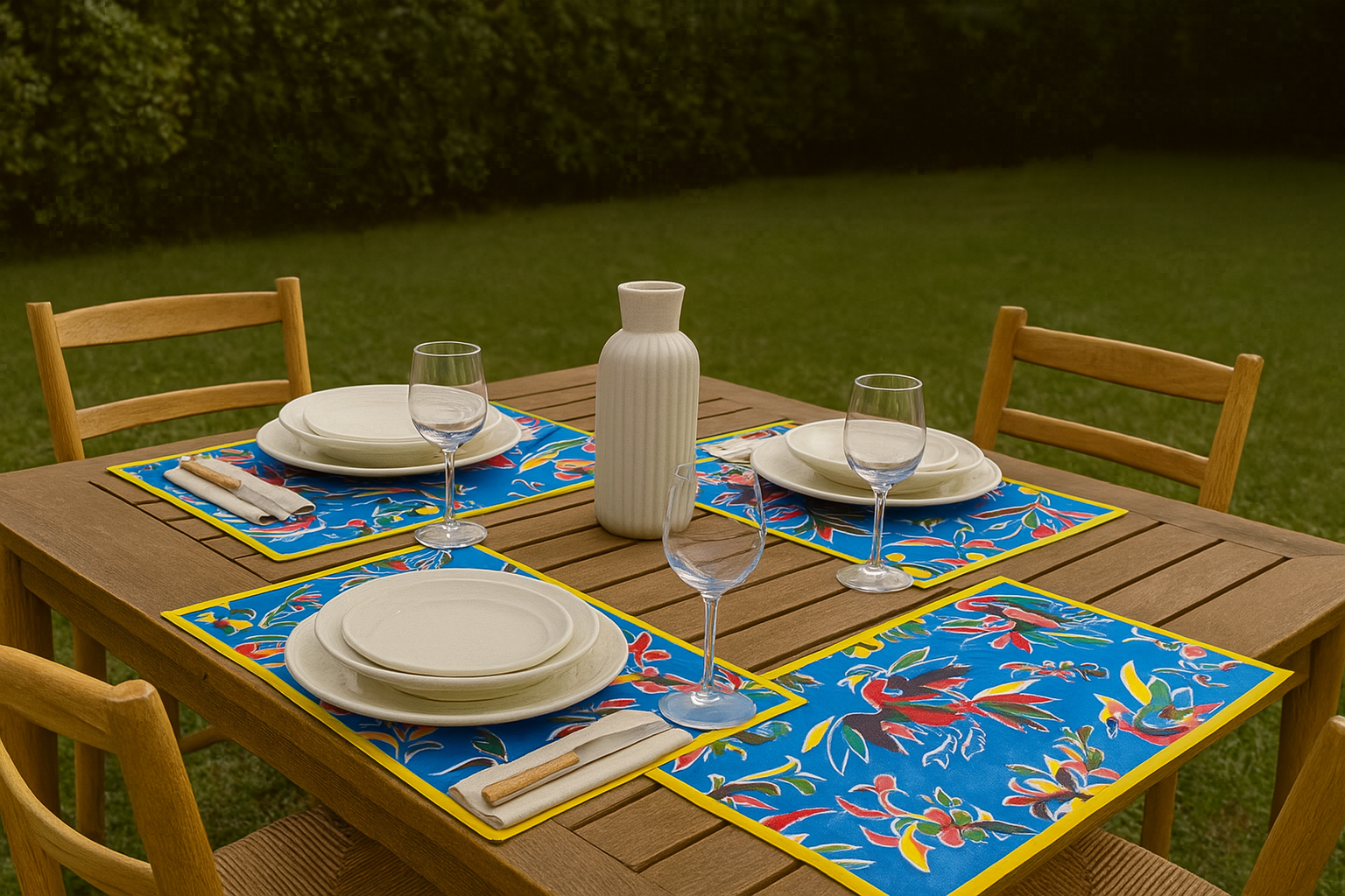 Juego de 4  Manteles Individuales Reversibles 🍽️