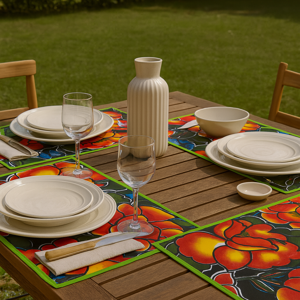 Juego de 4  Manteles Individuales Reversibles 🍽️
