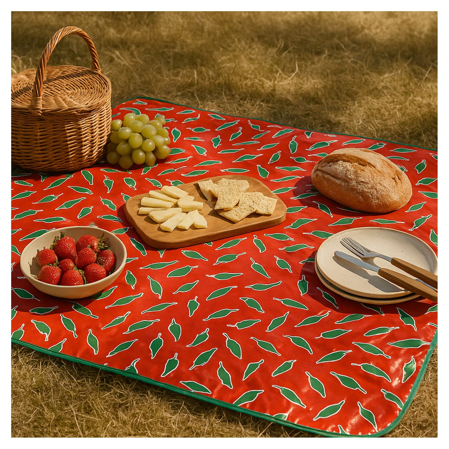 Mantel Cuadrado , Impermeable y Reversible 120 x 120